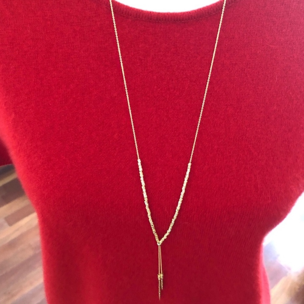 Gorjana Adjustable Gold Necklace Gem